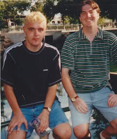 Shane and Garrett at Worlds of Fun, around 1995.