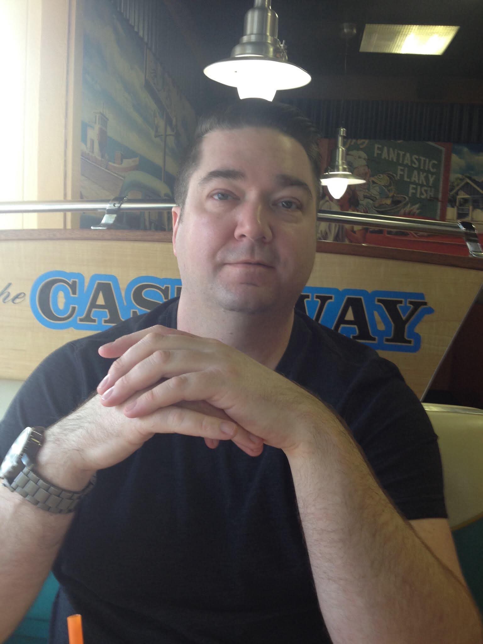 Shane at The Castaway, a seafood restaurant.